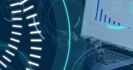 Poster - 5G written in the middle of a futuristic circles 4k