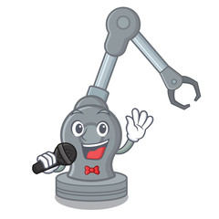 Poster - Singing robotic arm machine in the mascot