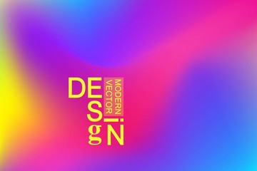 Aufkleber - Colorful geometric abstract background fluid liquid wavy gradient flowing dynamic shapes. Modern trendy background for your presentation banner design vector template.