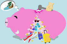 Smash Piggy Bank To Travel 