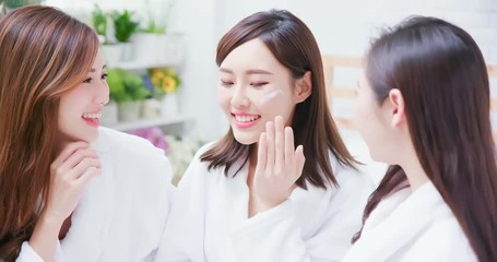 Sticker - asian women about skin care