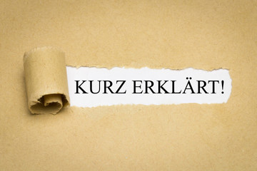 Canvas Print - Kurz erklärt!