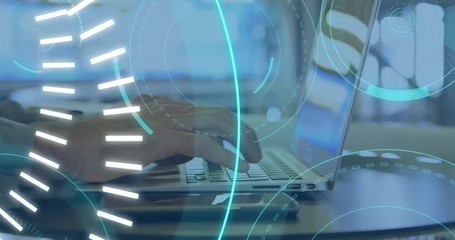 Poster - 5G written in the middle of a futuristic circles 4k