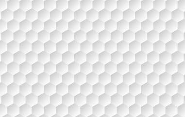 Wall Mural - abstract white background of embossed surface hexagon,honeycomb modern pattern concept, creative lig