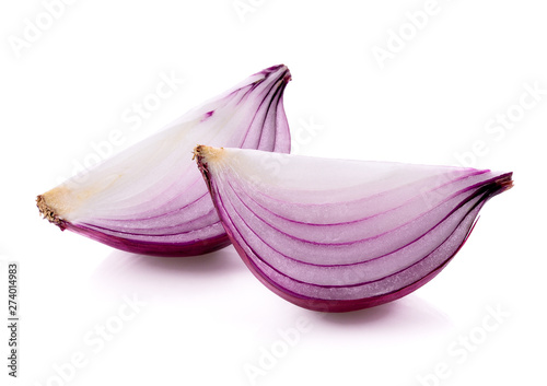 Cuadros en Lienzo red onions isolated on white background