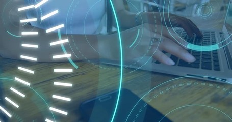 Poster - 5G and futuristic circles 4k