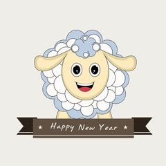 Poster - Celebration of Happy New Year Of Sheep.