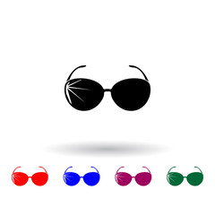 Poster - sunglasses multi color icon. Elements of beach holidays set. Simple icon for websites, web design, mobile app, info graphics