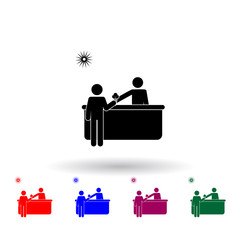 Poster - buy ice cream multi color icon. Elements of beach holidays set. Simple icon for websites, web design, mobile app, info graphics