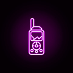Poster - navigator neon icon. Elements of camping set. Simple icon for websites, web design, mobile app, info graphics