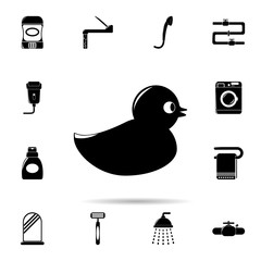 Poster - bath-house duckling icon. Universal set of Bathroom for website design and development, app development