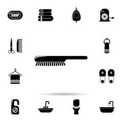Poster - clothes brush icon. Universal set of Bathroom for website design and development, app development