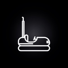 Poster - dodgem neon icon. Elements of carnival and amusement set. Simple icon for websites, web design, mobile app, info graphics