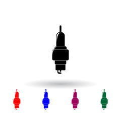 Poster - car candle multi color icon. Elements of cars service and repair parts set. Simple icon for websites, web design, mobile app, info graphics