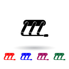 Poster - engine exhaust manifold multi color icon. Elements of cars service and repair parts set. Simple icon for websites, web design, mobile app, info graphics