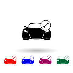 Poster - auto service multi color icon. Elements of cars service and repair parts set. Simple icon for websites, web design, mobile app, info graphics