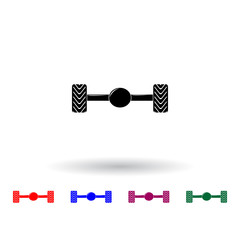 Poster - car axle multi color icon. Elements of cars service and repair parts set. Simple icon for websites, web design, mobile app, info graphics