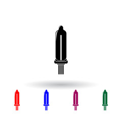 Poster - car bulb multi color icon. Elements of cars service and repair parts set. Simple icon for websites, web design, mobile app, info graphics