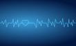 Heart beats pulse cardiogram grid lines background