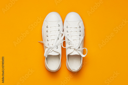 yellow female sneakers