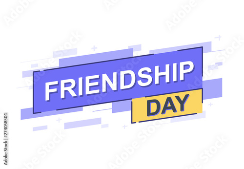 Friendship day label. modern element for graphics design. Vector illustration