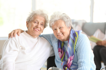 Poster - Happy senior women in nursing home