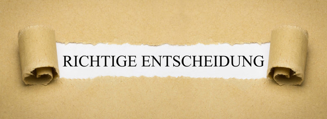 Poster - Richtige Entscheidung