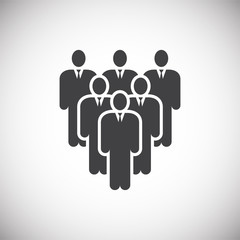 Poster - Business people related icon on background for graphic and web design. Simple illustration. Internet concept symbol for website button or mobile app.