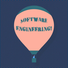 handwriting text writing software engineering. conceptual photo apply engineering to the development