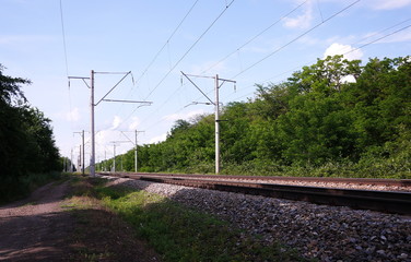 Details and close-up of the railway.