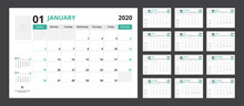 2020 Calendar Planner Set For Template Corporate Design Week Start On Sunday.