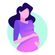 Pregnant woman. Vector illustration
