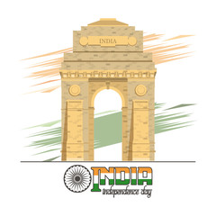 Wall Mural - India independence day card colorful