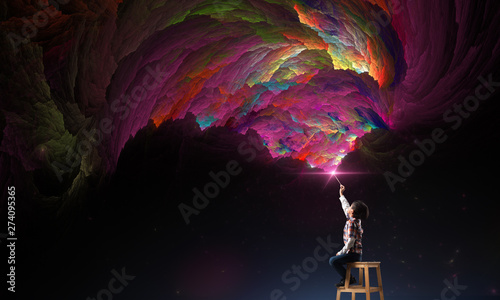creativity imagination and dreams concept. Tableau sur Toile