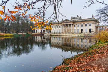 Wall Mural - Lazienki palace or Palace on the Water in Royal Baths Park. Warsaw. Poland