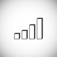 Fototapete - Up grow chart icon on background for graphic and web design. Simple illustration. Internet concept symbol for website button or mobile app.