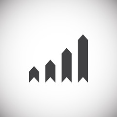 Fototapete - Up grow chart icon on background for graphic and web design. Simple illustration. Internet concept symbol for website button or mobile app.
