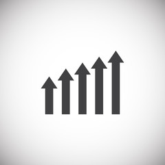 Fototapete - Up grow chart icon on background for graphic and web design. Simple illustration. Internet concept symbol for website button or mobile app.