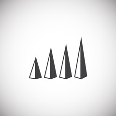 Fototapete - Up grow chart icon on background for graphic and web design. Simple illustration. Internet concept symbol for website button or mobile app.