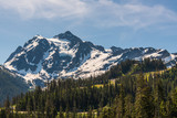 Fototapeta Na sufit - Mid-June Western Landscape of Mount Shuksan taken from Mount Baker Highway