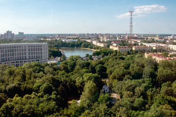 Minsk, Belarus, June 19, 2019 : Capital and venue of the second summer, sports, European games.