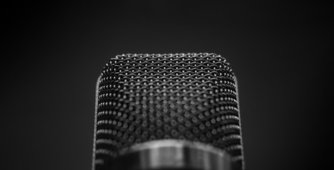 Black and White Microphone