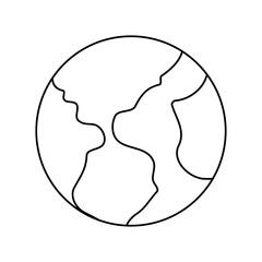 Wall Mural - world planet earth isolated icon