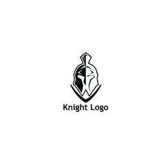 Canvas Print - Warrior Knight Logo Stock Vector