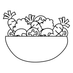 Sticker - dish bowl with vegetables salad