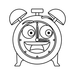 Wall Mural - alarm clock kawaii comic character