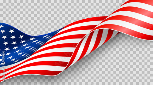 American Flag On Transparent Background For 4t Of July Poster Template Usa Independence Day Celebration Usa 4th Of July Promotion Advertising Banner Template For Brochures Poster Or Banner Buy This Stock Vector And Explore
