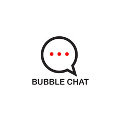 Poster - Bubble chat logo design inspiration vector template