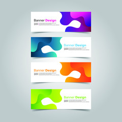 Vector abstract design banner web template