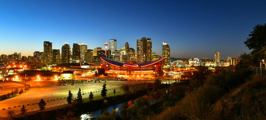 Wall Mural - Panorama view Downtown Calgary skyline,Alberta,Canada